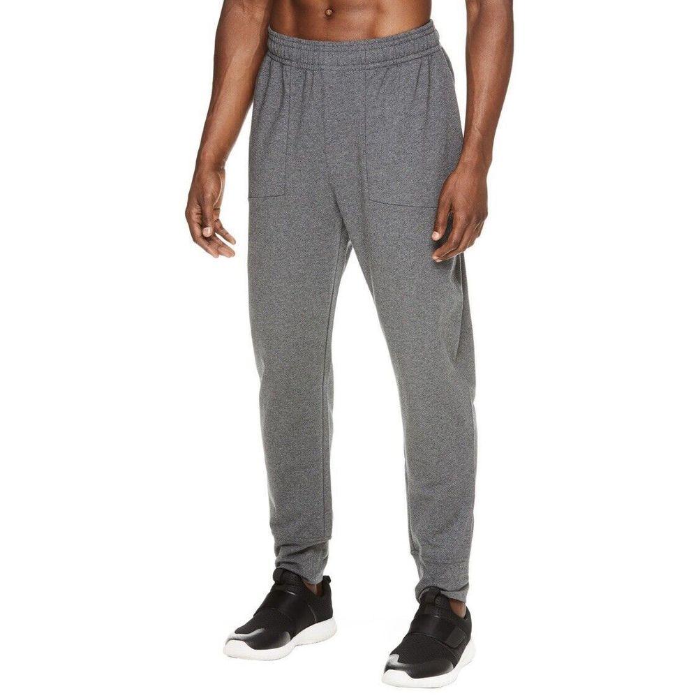 Gaiam Alignment Jogger Men’s S, Charcoal Gray Slim Sweatpants Stretch Pockets